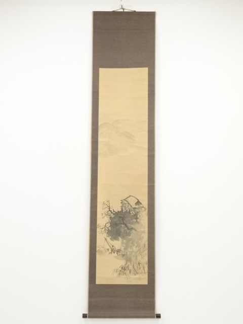 JAPANESE HANGING SCROLL / HAND PAINTED / SCENERY
